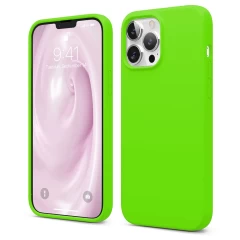 Husa iPhone 13 Pro Max Casey Studios Premium Soft Silicone - Yellow Neon Green 