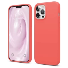 Husa iPhone 13 Pro Max Casey Studios Premium Soft Silicone - Orange Flamingo 
