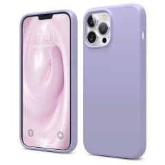 Husa iPhone 13 Pro Max Casey Studios Premium Soft Silicone - Webster Green Light Lilac 