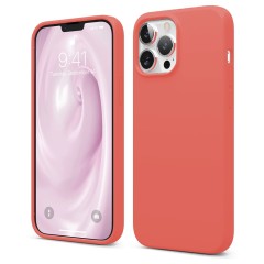 Husa iPhone 13 Pro Max Casey Studios Premium Soft Silicone - Orange