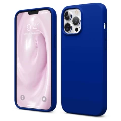 Husa iPhone 13 Pro Max Casey Studios Premium Soft Silicone - Flamingo Dark Blue 