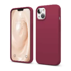 Husa iPhone 13 Casey Studios Premium Soft Silicone Burgundy 