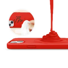 Husa iPhone 13 Mini Casey Studios Premium Soft Silicone - Red Red