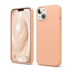 Husa iPhone 13 Mini Casey Studios Premium Soft Silicone - Webster Green Pink Sand 