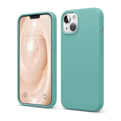 Husa iPhone 13 Mini Casey Studios Premium Soft Silicone - Neon Green Turqoise 