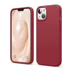 Husa iPhone 13 Mini Casey Studios Premium Soft Silicone - Pink Sand Burgundy 