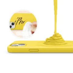 Husa iPhone 13 Mini Casey Studios Premium Soft Silicone - Yellow Yellow