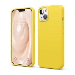 Husa iPhone 13 Mini Casey Studios Premium Soft Silicone - Turqoise Yellow 