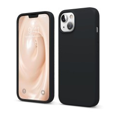 Husa iPhone 13 Mini Casey Studios Premium Soft Silicone - Negru