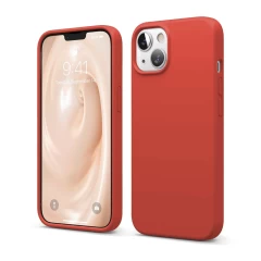 Husa iPhone 13 Mini Casey Studios Premium Soft Silicone - Flamingo Orange 