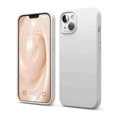 Husa iPhone 13 Mini Casey Studios Premium Soft Silicone - Flamingo Alb 