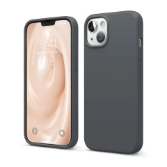 Husa iPhone 13 Mini Casey Studios Premium Soft Silicone - Flamingo Dark Gray 