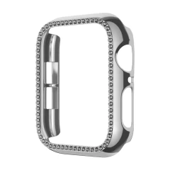 Carcasa Apple Watch 7/8 - 41MM Casey Studios Diamond - Negru Silver 