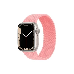 Curea Apple Watch 1/2/3/4/5/6/7/8/SE - 38/40/41 MM - XXS - Braided Loop Casey Studios Casey Studios - Red Pink 