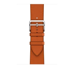 Curea Apple Watch 1/2/3/4/5/6/7/8/SE - 38/40/41 MM Elegant Leather Casey Studios Casey Studios - Orange Orange