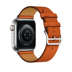 Curea Apple Watch 1/2/3/4/5/6/7/8/SE - 38/40/41 MM Elegant Leather Casey Studios Casey Studios - Orange Orange