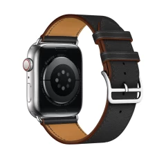 Curea Apple Watch 1/2/3/4/5/6/7/8/SE - 38/40/41 MM Elegant Leather Casey Studios Casey Studios - Black Black