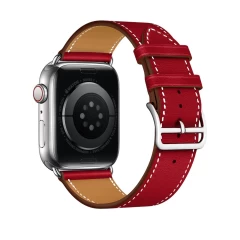 Curea Apple Watch 1/2/3/4/5/6/7/8/SE/Ultra - 42/44/45/49 MM Elegant Leather Casey Studios Casey Studios - Red Red