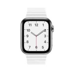 Curea Apple Watch 1/2/3/4/5/6/7/8/SE - 38/40/41 MM Leather Loop Casey Studios Casey Studios - White White