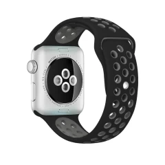 Curea Apple Watch 1/2/3/4/5/6/7/8/SE - 38/40/41 MM - S /m - Sport Loop Casey Studios Casey Studios - Black/grey Black/grey