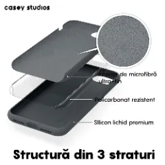 Husa iPhone 7/8/SE2 Casey Studios Premium Soft Silicone - Dark Gray Dark Gray