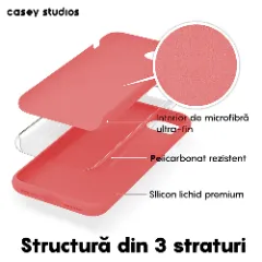 Husa iPhone 7/8/SE2 Casey Studios Premium Soft Silicone - Roz Roz