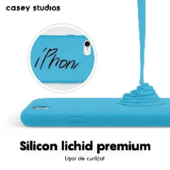 Husa iPhone 7/8/SE2 Casey Studios Premium Soft Silicone - Cadet Blue Cadet Blue