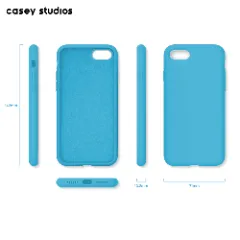 Husa iPhone 7/8/SE2 Casey Studios Premium Soft Silicone - Cadet Blue Cadet Blue