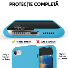 Husa iPhone 7/8/SE2 Casey Studios Premium Soft Silicone - Cadet Blue Cadet Blue