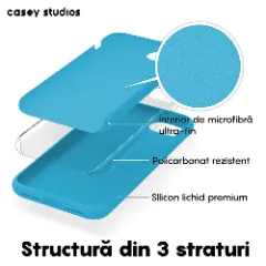 Husa iPhone 7/8/SE2 Casey Studios Premium Soft Silicone - Cadet Blue Cadet Blue