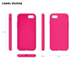 Husa iPhone 7/8/SE2 Casey Studios Premium Soft Silicone - Fuchsia Fuchsia