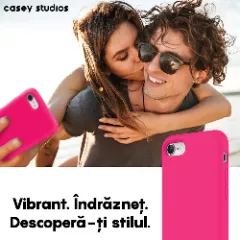 Husa iPhone 7/8/SE2 Casey Studios Premium Soft Silicone - Fuchsia Fuchsia