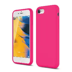 Husa iPhone 7/8/SE2 Casey Studios Premium Soft Silicone - Nectarine Fuchsia 