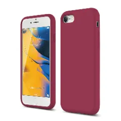 Husa iPhone 7/8/SE2 Casey Studios Premium Soft Silicone - Nectarine Burgundy 