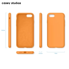 Husa iPhone 7/8/SE2 Casey Studios Premium Soft Silicone - Nectarine Nectarine