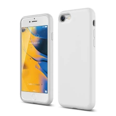 Husa iPhone 7/8/SE2 Casey Studios Premium Soft Silicone - Yellow Alb 