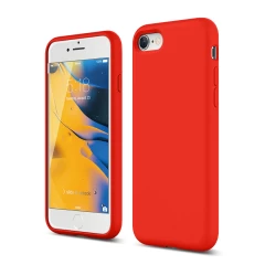 Husa iPhone 7/8/SE2 Casey Studios Premium Soft Silicone - Alb Red 