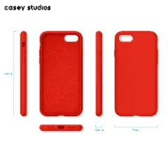 Husa iPhone 7/8/SE2 Casey Studios Premium Soft Silicone - Red Red