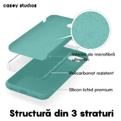 Husa iPhone 7/8/SE2 Casey Studios Premium Soft Silicone - Turqoise Turqoise