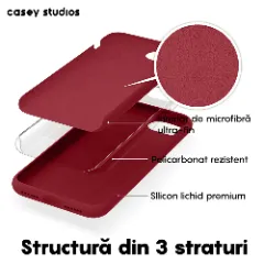 Husa iPhone 7/8/SE2 Casey Studios Premium Soft Silicone - Burgundy Burgundy