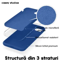 Husa iPhone 7/8/SE2 Casey Studios Premium Soft Silicone - Cadet Blue Cadet Blue