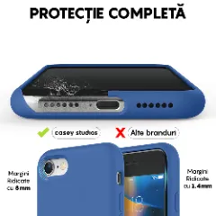 Husa iPhone 7/8/SE2 Casey Studios Premium Soft Silicone - Cadet Blue Cadet Blue
