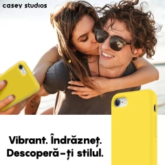 Husa iPhone 7/8/SE2 Casey Studios Premium Soft Silicone - Yellow Yellow