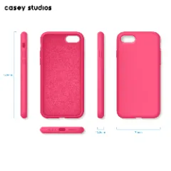 Husa iPhone 7/8/SE2 Casey Studios Premium Soft Silicone - Fuchsia Fuchsia