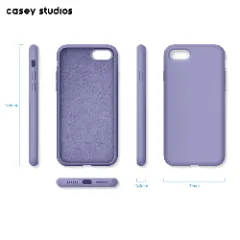 Husa iPhone 7/8/SE2 Casey Studios Premium Soft Silicone - Light Lilac Light Lilac