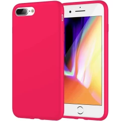 Husa iPhone 7 Plus/8 Plus Casey Studios Premium Soft Silicone - Light Gray Neon Pink 