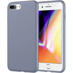 Husa iPhone 7 Plus/8 Plus Casey Studios Premium Soft Silicone - Alb Slate Gray 