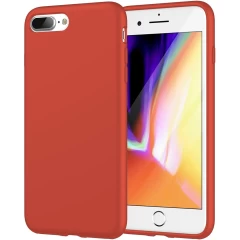 Husa iPhone 7 Plus/8 Plus Casey Studios Premium Soft Silicone - Alb Orange 