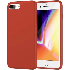 Husa iPhone 7 Plus/8 Plus Casey Studios Premium Soft Silicone - Alb Orange Red 