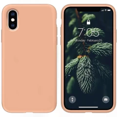 Husa iPhone X/XS Casey Studios Premium Soft Silicone - Webster Green Pink Sand 
